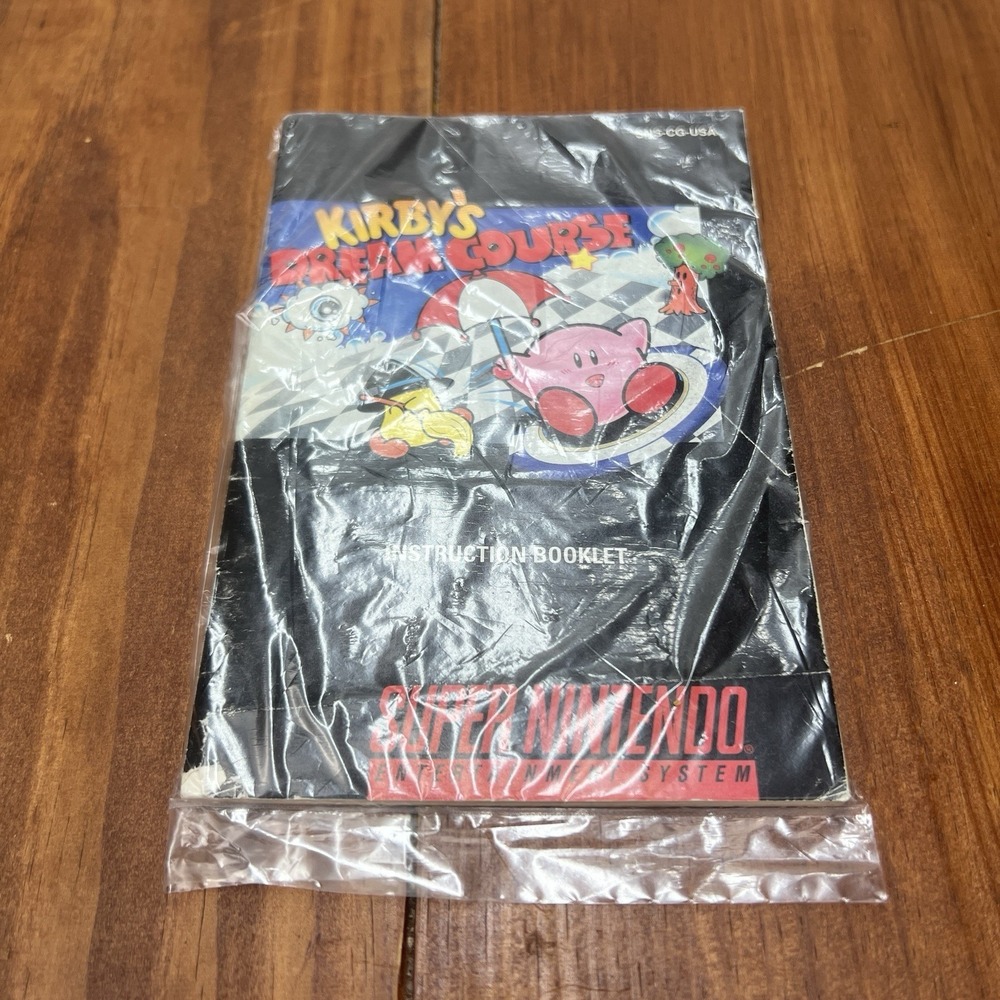 Kirby's Dream Course SNES Super Nintendo Manual Instruction ONLY Sealed